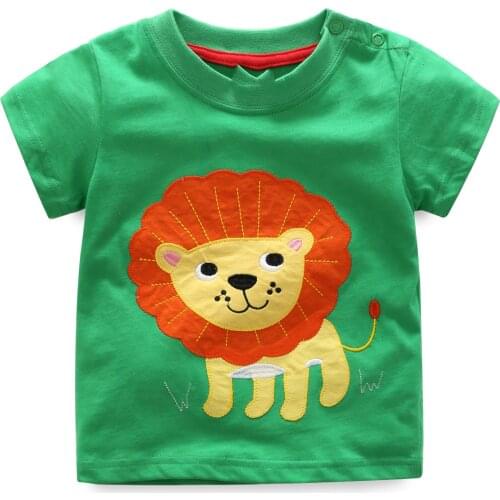 TUONXYE New Cute Short Sleeves Summer T-Shirt for Boys with Cartoon Lions Baby Girl Kids Toddler Infant Cotton Clothes