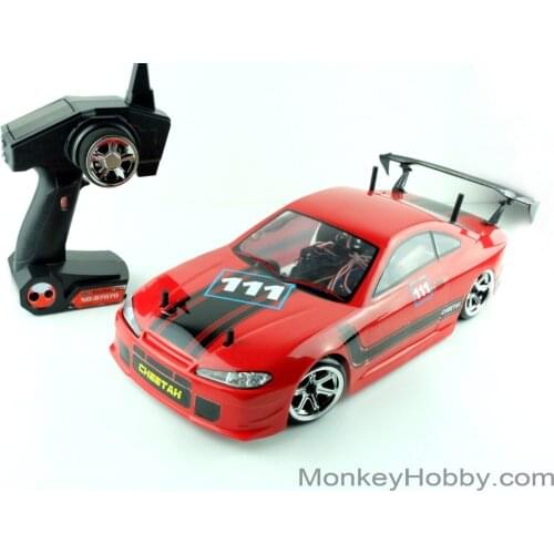 RED CAT /BSD 1/10 BS204T Drift car with Pro setup, Belt driven Red S15 drift king