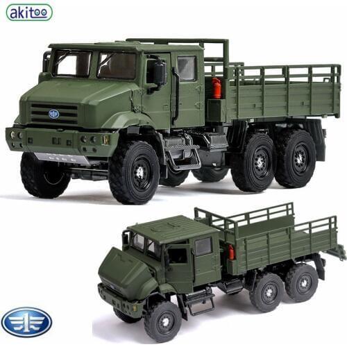 Akitoo 1:36 All-alloy military truck model simulation car model model ornaments toy foreign trade #2421