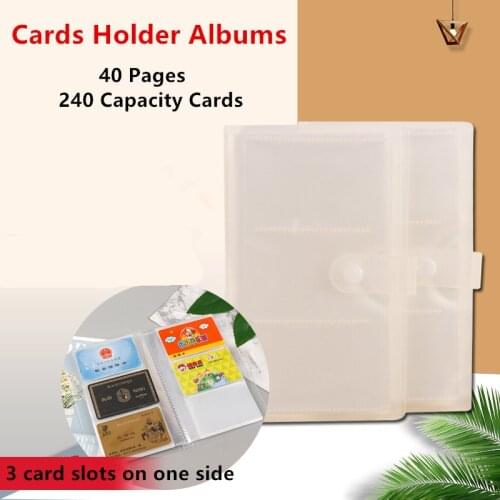 Multi Novel 240 Capacity Cards Holder Binders Albums For 6*9cm Star Celebrity Board Games Card Book Sleeve Holders Photo Album