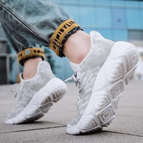 2020 Autumn New Mens clunky sneaker coconut Reflective sneakers men leisure shoes breathable mesh sport shoes