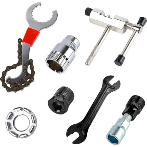 Bicycle Tools Kit Crank Puller Chain Splitter Cutter Breaker Flywheel Remover Bike Wheel Hub Spoke Wrench MTB Repair Accessories