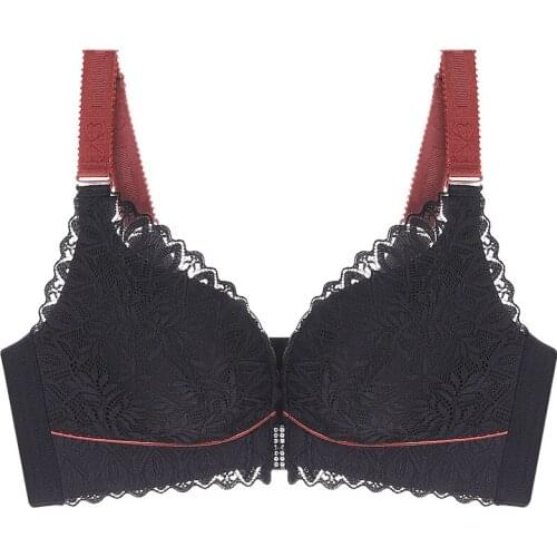 New Plus Size Bra Ultrathin Lace Bralette For Woman Push Up Brassiere U Back Adjustable Straps Bras Underwear Girls B C D E Cup
