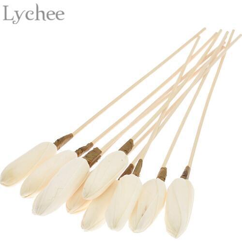 Lychee Life 10pcs Rattan Reeds Fragrance Diffuser Replacement Refill Sticks Home Living Room Aromatic Incense