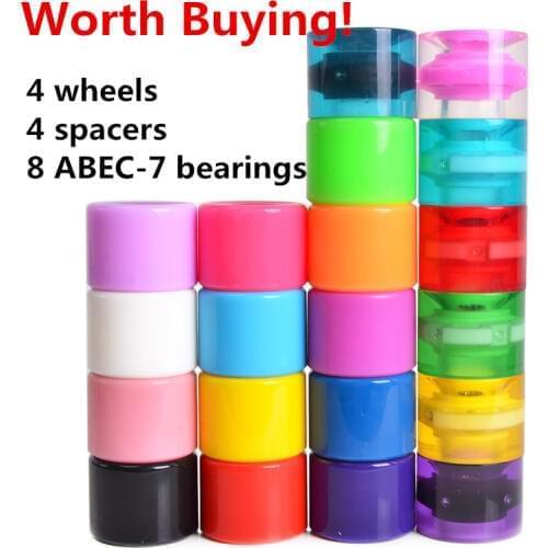 Worth Buying! 4 pcs 59mmX45mm 78A Skateboard Wheel with ABEC-7 Bearing for Skate board Longboard Road board Highway Elastic Roll