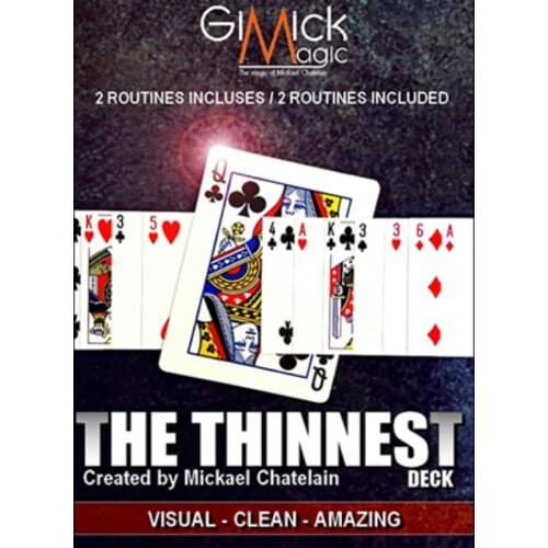 THE THINNEST DECK by Mickael Chatelain Gimmick Close Up Performer Stage / Parlor Magic Tricks Illusion Card Magic Props Close up