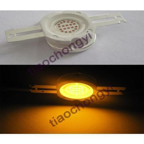 20W High Power LED Chip Yellow 590-595NM LED Lamp DC12v 1.3A 1PCS
