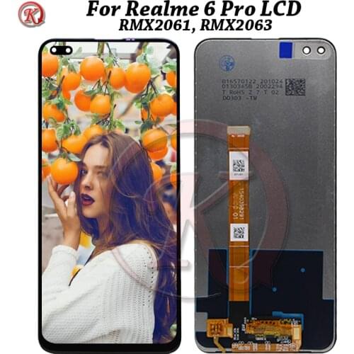 6.6 inch For Realme 6 Pro LCD Display Touch Screen Digitizer Assembly Replacment For Realme 6Pro RMX2061 RMX2063 LCD