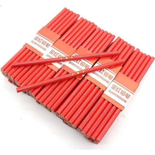 1/10PCS Carpenters Pencils Black/Red Lead For DIY Builder Joiners Woodworking Black Thick Core Flattened Ellipse Mark pen Pencil