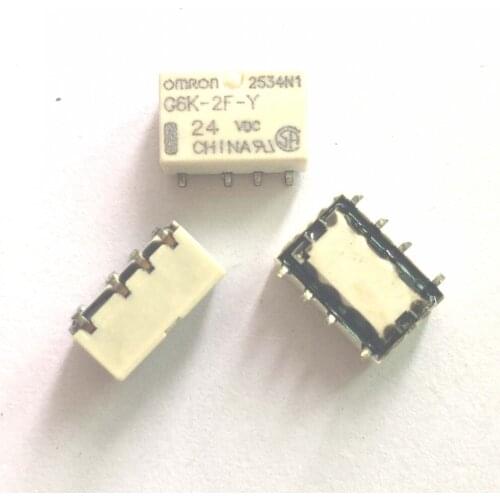 10PCS SMD DC 24V G6K-2F-Y Signal Relay 8PIN G6K-2F-Y-24VDC Omron Relay