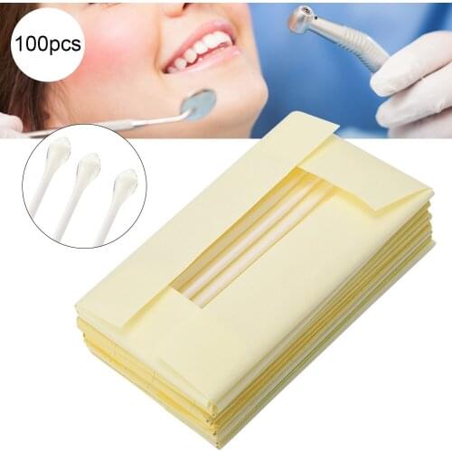 100 pcs Disposable Dental Materials Brush Applicator Adhesive head Ensure Strong Adhesion Tip For Tooth Crown Porcelain Veneer