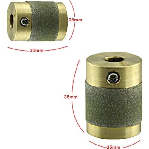 19mm/25mm Diamond Copper Grinder Brass Core Standard Grit Stained Stained Glass Grinder Head for Electric Grinder