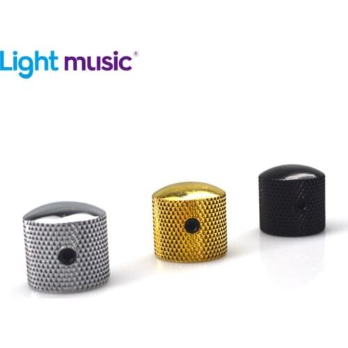 2pcs Metal Guitar Tone Volume Knob Potentiometer Hat Cap Large Guitar Parts Push Knob with Hole Guitarra Accessories