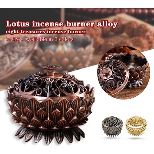 5 Types Retro Lotus Incense Burner Bodhi Leaf Incense Stick Burner Mini Sandalwood Censer Home Office Decor Decoration Craft
