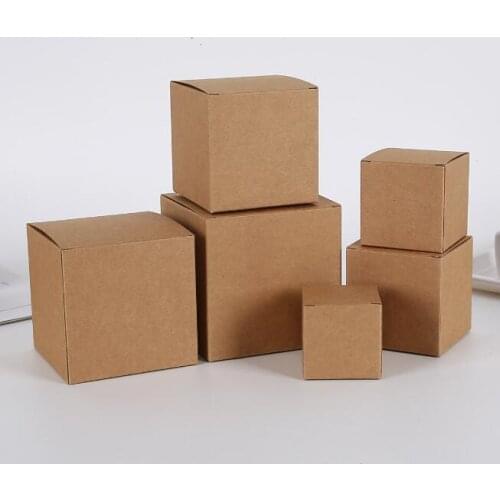 50pcs/lot- Blank Kraft Paper Box Black White Paper Handmade soap Facial cream Jewelry Candy Sample Gift Packaging Boxes