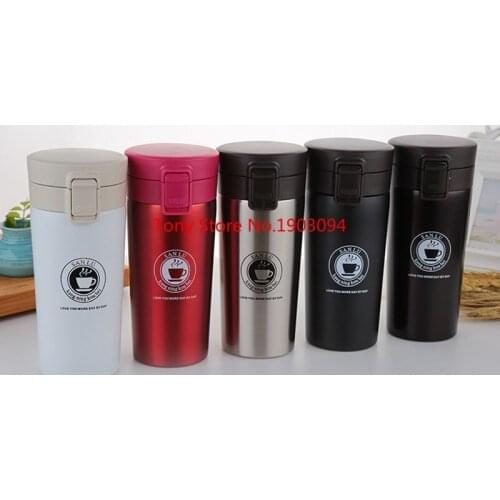 50pcs/lot Stainless Steel Tumbler Thermocup Coffee Mugs 380ml Thermos Fashion Insulation Water Bottle Travel Mug Vacuum Flasks