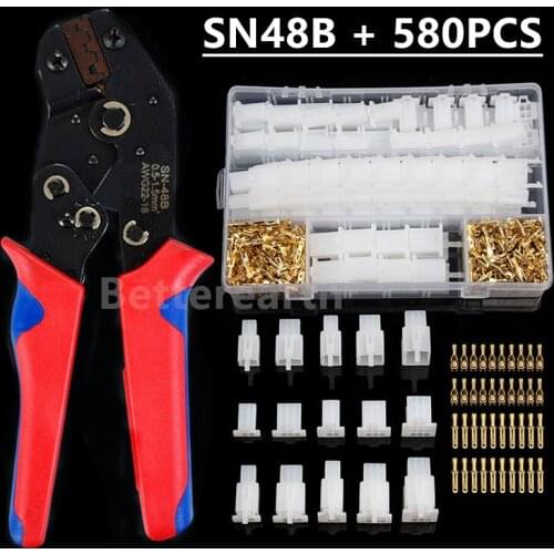 580/380pcs Car Motorcycle Electrical 2 3 4 6 9Pin Male Female Terminals Automotive 2.8 plug Kit Boat Wire Connector Terminal
