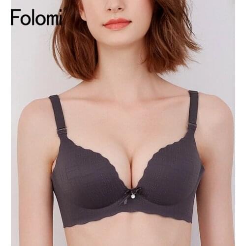 Folomi Soft Wireless Bra Sexy Push Up Simple Seamless Bras For Women Adjustable Lingerie Ladies Brassiere 32-38 AB Cup