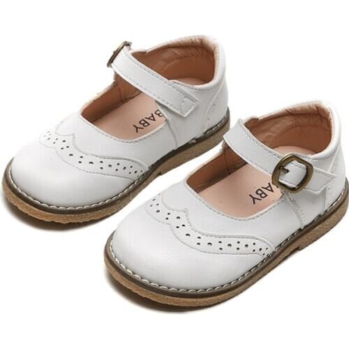 COZULMA Kids Leather Shoes for Girls Baby Soft Bottom Flats Children Girls Princess Dress Shoes Toddler Dance Shoes Sneakers