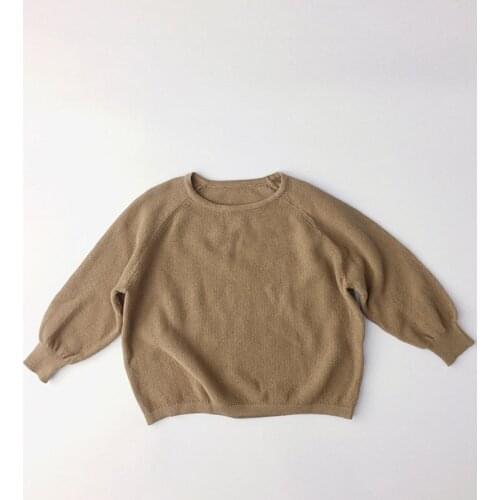 Kids Girls Spring Sweaters Baby Solid Knitted Cute Sweater Top Clothes Children Casual Soft Clothing Kids Korean Style Suits