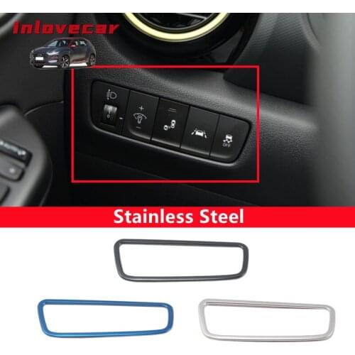 For Hyundai Encino Kauai Kona 2017 2018 2019 2020 Car Headlight Headlamp Switch Panel Decorative Cover Trim Frame SUV Carstyling