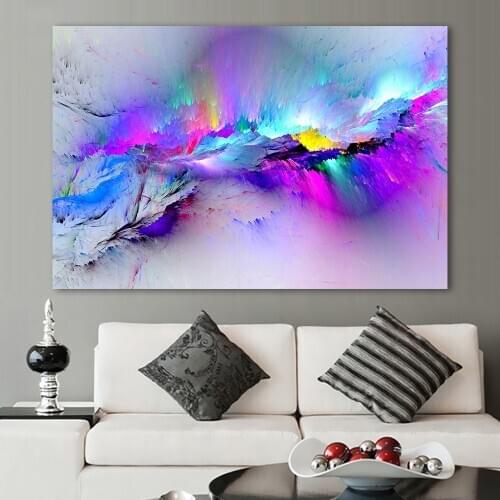 Home Decor Canvas Painting Print 1 Panel Colorful Abstract Wall Art Modular Picture Modern Styke Poster Study Cuadros Decoration
