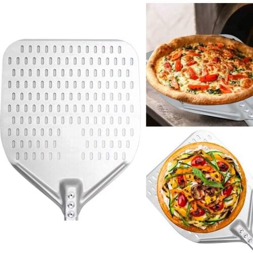 Dural Punching Pizza Shovel Connecting Pizza Shovel Thick Oven Flipping and Transferring Pizza 16-Inch Handle