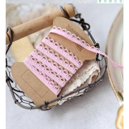 Stretch Lace5 Meters Pink Ribbon Embroidered Elastic Lace Trims Garment Accessories DIY Sewing Tapes Underwear Handmade Crafts