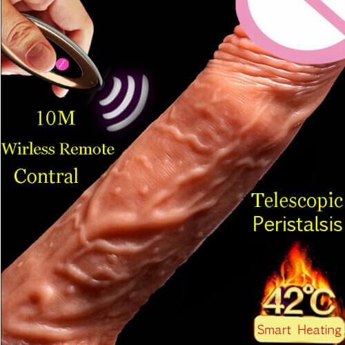 GaGu Realistic Penis Super Huge Big Dildo Remote Vibrator Telescopic Vibrators Realistic Dildos Vibrator Heating Skin Feeling