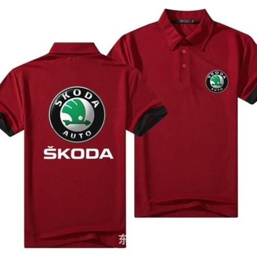 Summer for Skoda short Sleeve Polo Shirt men Turn-over Collar fashion casual Slim Breathable Solid Color Business men polo shirF