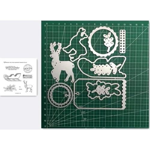 Metal Cutting Dies And Stamps Stencils for DIY Scrapbook Album Paper Card Decorative Craft 2021 New Embossing Dies Christmas Elk