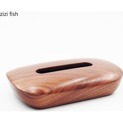 Minimalist Solid Wood Tissue Boxes Restaurant Hotel Napkin Holder Car Tissue Box Holders Room Nightstand Paper Towel Organizer