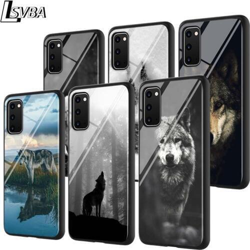 Fashion Black Wolf For Samsung Galaxy A71 A51 (5G) A41 A31 2020 A21S A11 A90 A70S A10S A30S A50S Gloss Black Phone Case