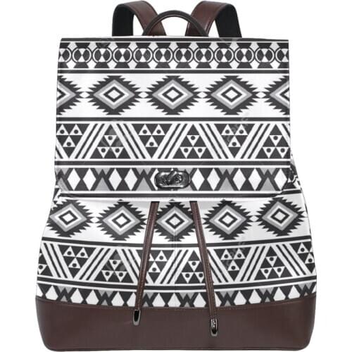 Soft Leather Backpack Women waterproof Mandala Small Back Packs For School Backpack For Teenagers Leather Bag Sac A Main Femme