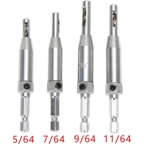 8PCS HSS Self Centering Hinge Drill Bits Set Door Cabinet s Automatic Center Pu QW
