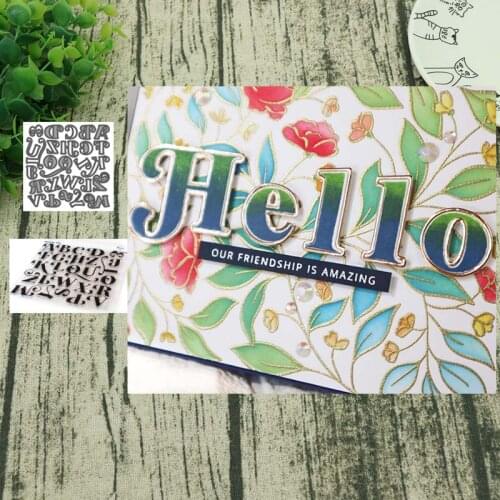 Volume capital letters Metal Cutting Dies and Stamps for Scrapbooking Steel Craft Die Cut Embossing Paper Card Album Stencil