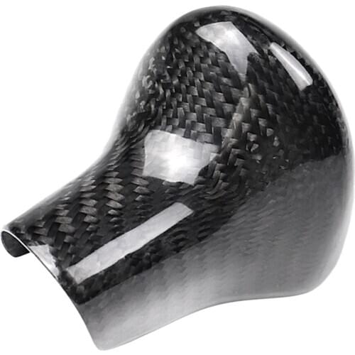 Carbon Fiber Black Gear Shift Knob Cover Trim for Audi A7 2009-2014
