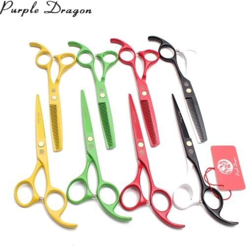 5.5" 16cm Stainless Purple Dragon Barber Scissors Thinning Scissors Cutting Shears Styling Tool Professional Hair Scissors Z1023