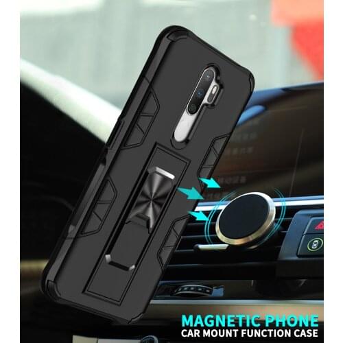 Heavy Duty Protection Armor Shockproof Case For OPPO A5 A9 A8 A31 2020 A52 A72 A92 Realme 5 5i 6i C3 Magnetic Stand Back Cover