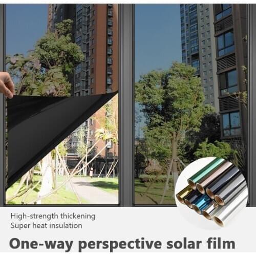 Top One Way Mirror Glass Stick Vinyl Window Film Window Glass Stickers Self-adhesive Reflective Solar film Privacy Window Tint