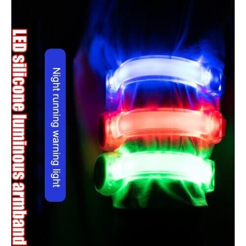 Premium LED Light Up Armband Reflective Adjustable Wearable Silicone Running Belt Strap Waterproof Glow in The Dark BHD2