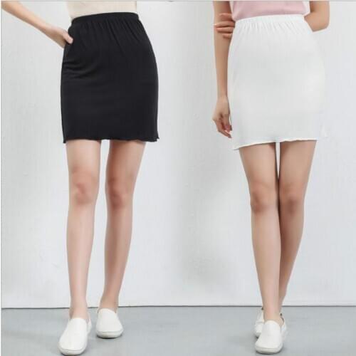 Womens Half Slip Skirt Underwear Intimate Modal Dress Lingerie Underskirt Short Inner Dress for Women