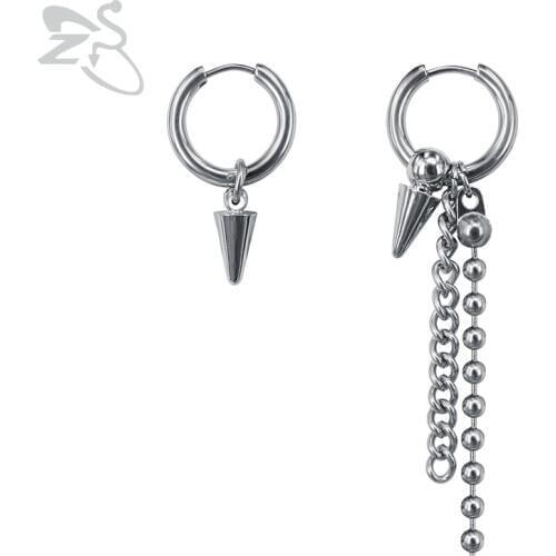 ZS 1 Pair Korean Fashion Earring SUGA Kpop Earrings Jewelry Stainless Steel Dangle Brincos Long Tassel Eardrop Accessorie Men