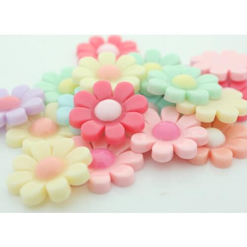 200pcs medium 21mm sakura sunflower Rhinestone Flatback Resin Cabochon. Scrapbooking, Cell Phone, Nail Art, Decoden, Kawaii D25