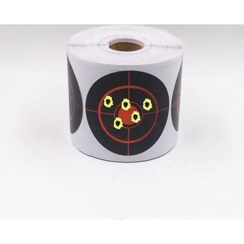 250pcs/roll Shooting Adhesive Targets Splatter Reactive Target/sticker 7.5cm for Archery Bow Hunting Shooting Practice Training"