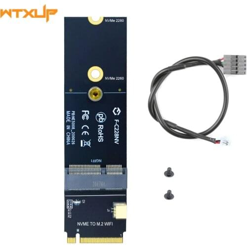 M.2 Wifi Adapter M.2 A+E Key to M Key Slot Wifi Bluetooth Network Card for NVMe SSD Port