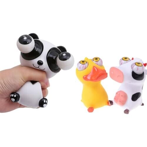 1 Piece Cartoon Animal Squeeze Antistress Toy Boom Out Eyes Doll Stress Relief Panda The Toy Figure