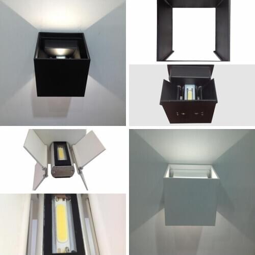 Free shipping 6W 12W IP65 Waterproof Aluminum LED Outdoor Wall Lamp Up and Down Adjustable Lighting Porch Garden Lights AC85-265