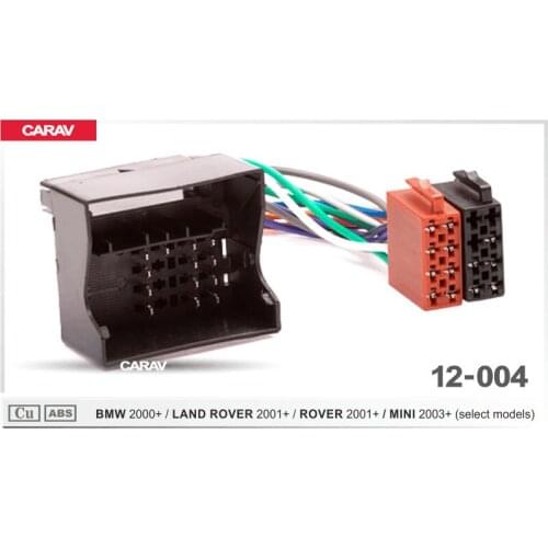 CARAV12-004 ISO Radio Adapter for BMW 2000+ for LAND ROVER 2001+ for ROVER 2001+ Wiring Harness Connector Lead Loom Cable Plug