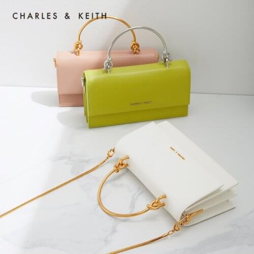 CHARLES&KEITH New Arrival for Summer 2021 CK6-10840314-3 Flip bag with metal handle